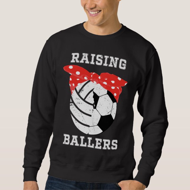 Cute Soccer Mom  Women   Wife Her Volleyball Lång Ärmad Tröja (Framsida)