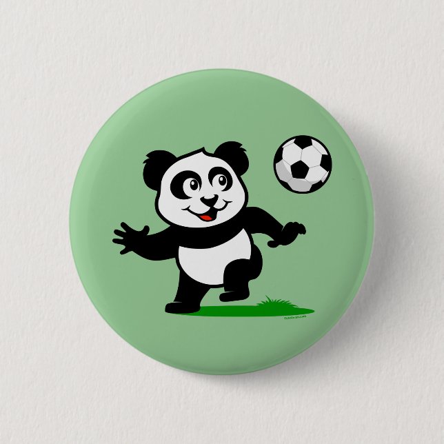 Cute Soccer Panda Knapp (Framsida)