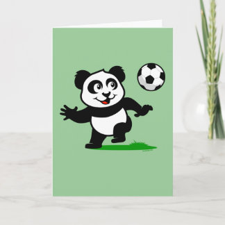 Cute Soccer Panda Kort