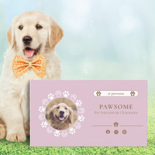 Cute Social Media Pet Influencer Dusty Rosa Visitkort