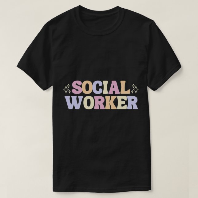 Cute Social Worker T Shirt (Design framsida)