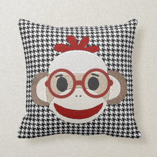 "Cute Sock monkey" DEKORATIV KUDDE
