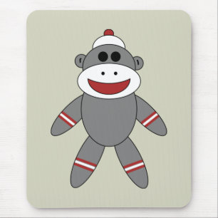 Cute Sock monkey på Tan Musmatta