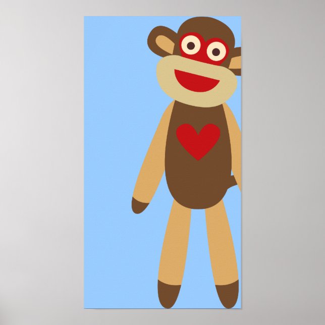 Cute Sock monkey Poster (Framsidan)