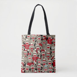 ’Cute Sock monkey’ TOTE Tygkasse