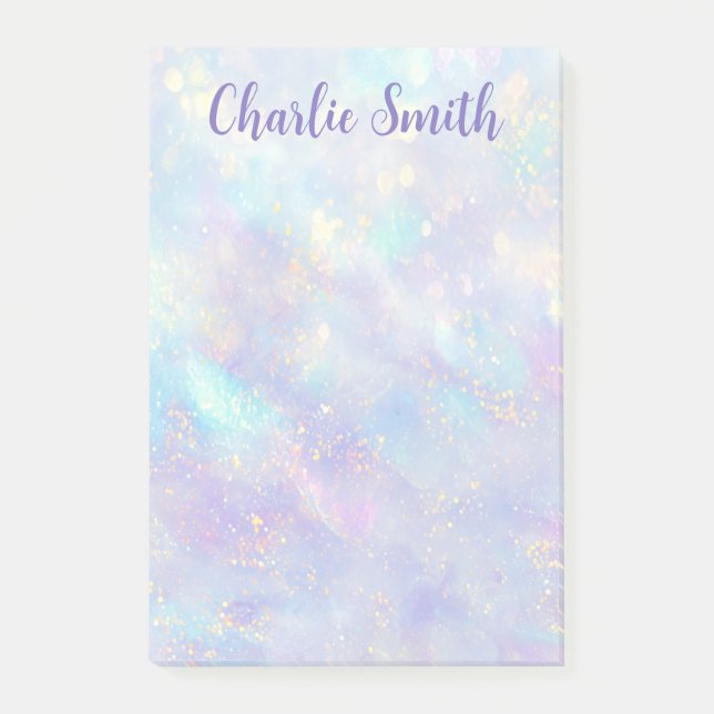 Cute soft pastel background script name post-it block (Framsida)