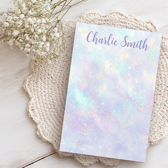 Cute soft pastel background script name post-it block (Cute soft pastel background script name post-it notes)