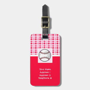 Cute Softball Bagagebricka