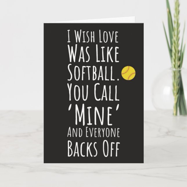 Cute Softball Card Athletic Idrottsman För barn Gi Kort (Framsida)