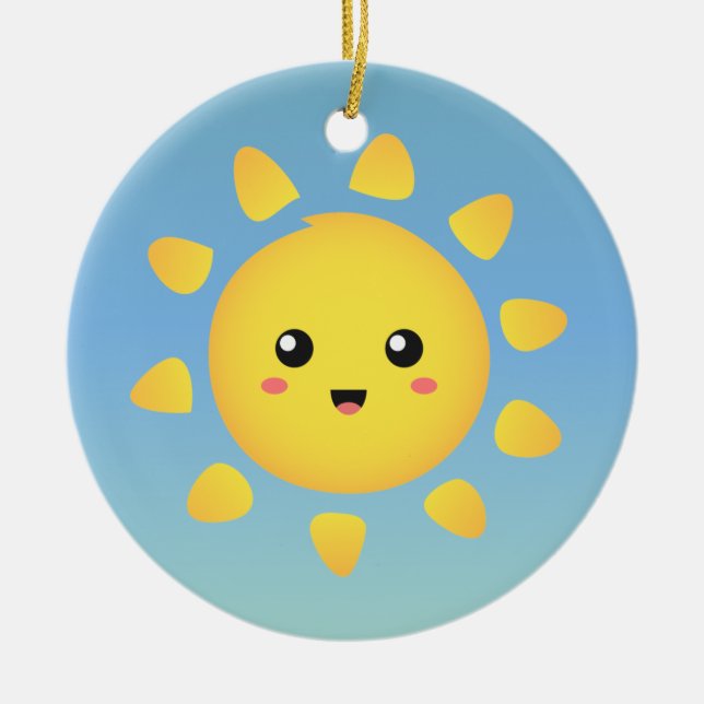 Cute Sol du är min solskensoffert Julgransprydnad Keramik (Framsidan)