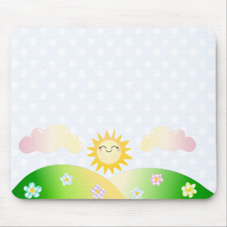 Cute sol kawaii tecknad musmatta