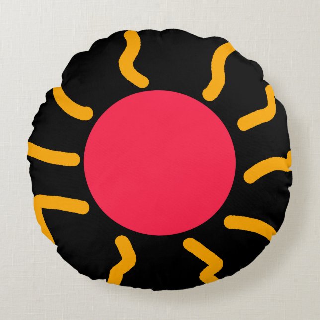 Cute sol rund kudde (Framsidan)