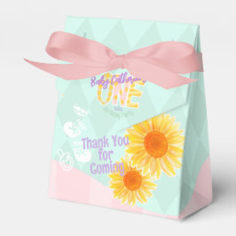 Cute Solros - första födelsedag Presentaskar