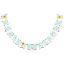 Cute Solros - första födelsedag Vimplar