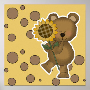 Cute Solros-Nalle Poster
