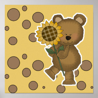 Cute Solros-Nalle Poster