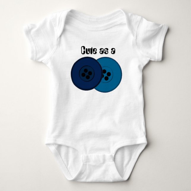 Cute som Animerad för knappknappar T Shirt (Framsida)