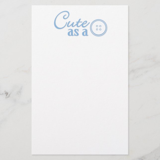 Cute som Button Brevpapper (Framsida)