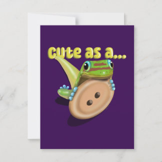 Cute som Button - GECKO Vykort