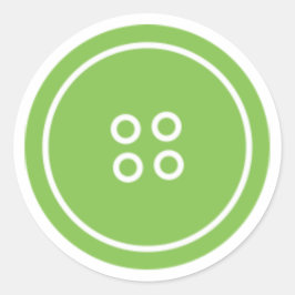 Cute som Button (Grönt) Runt Klistermärke
