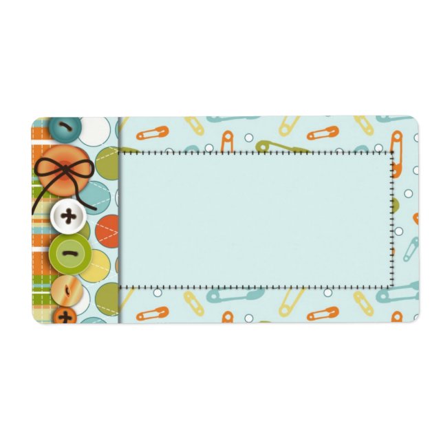 Cute som Button Namn bricka Fraktsedel (Framsidan)