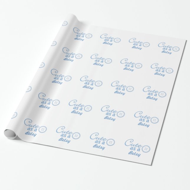 Cute som Button Presentpapper (Utrullad)
