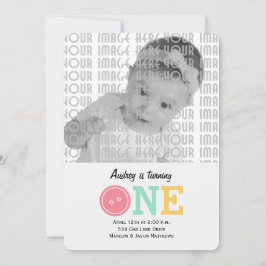 Cute som Button (Rosa) Inbjudningar