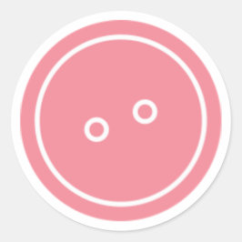 Cute som Button (Rosa) Runt Klistermärke