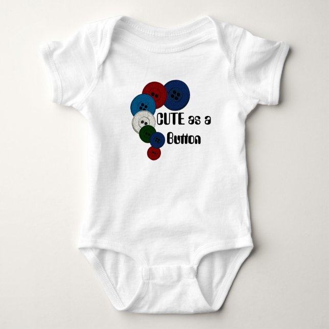 Cute som Button Tee Shirt (Framsida)