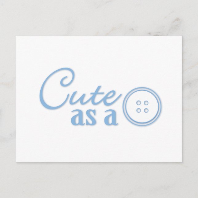 Cute som Button Vykort (Framsida)