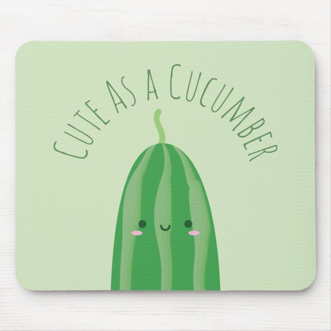 Cute som Cucumber Funny Kawaii Cutecumber Musmatta (Framsidan)