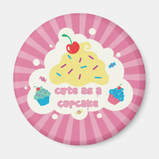 Cute som cupkaka magnet