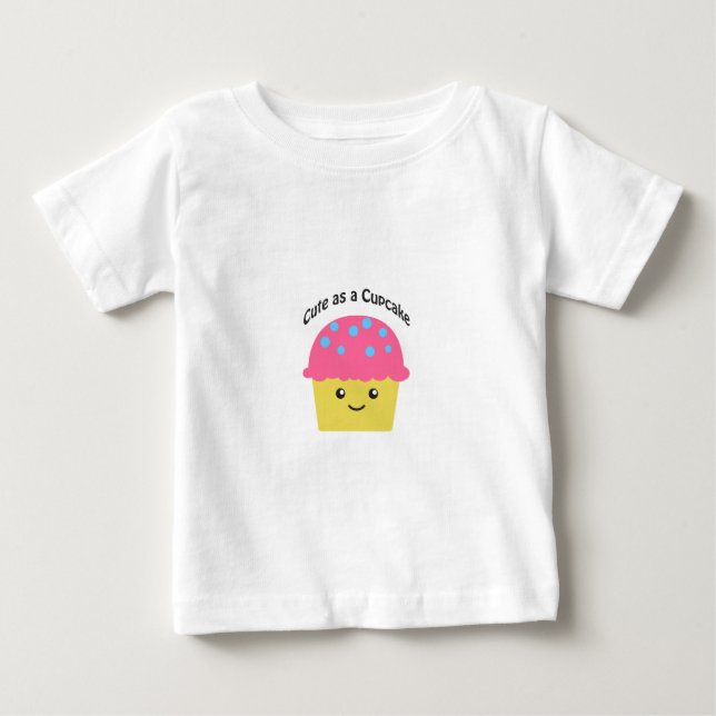 Cute som Cupkaka T Shirt (Framsida)