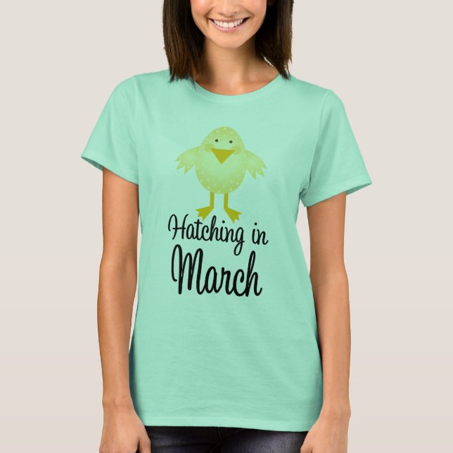 Cute som förfaller i mars Meddelande T-shirt (Framsida)