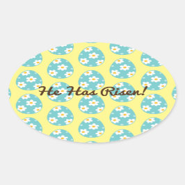 Cute som han har hittat Påsk Classic Round Sticker Ovalt Klistermärke