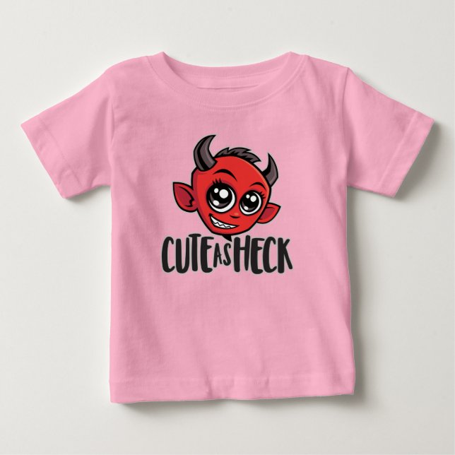 Cute som Heck Djävulen T Shirt (Framsida)