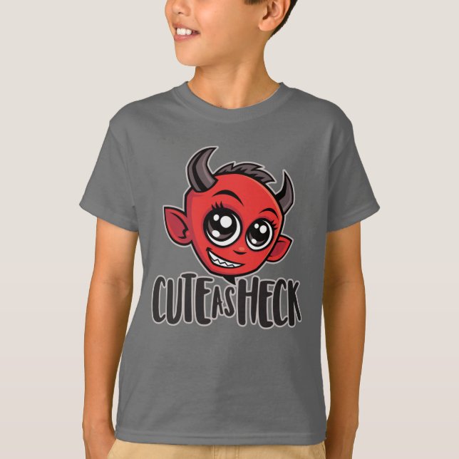 Cute som Heck Djävulen T Shirt (Framsida)