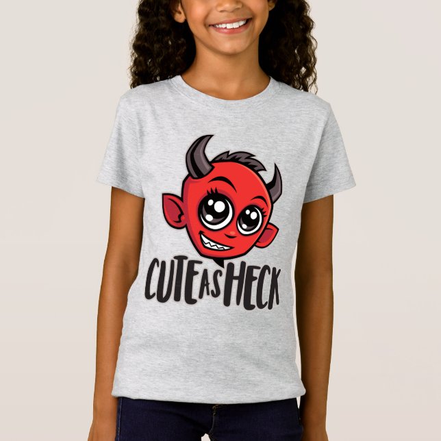 Cute som Heck Djävulen T Shirt (Framsida)
