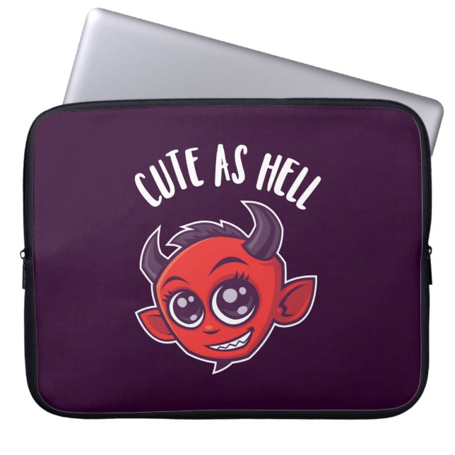 Cute som helvetet Djävulen Laptop Fodral (Framsidan)