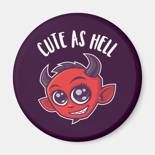 Cute som helvetet Djävulen Magnet (Framsidan)
