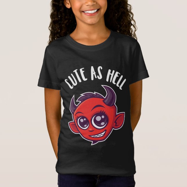 Cute som helvetet Djävulen T Shirt (Framsida)