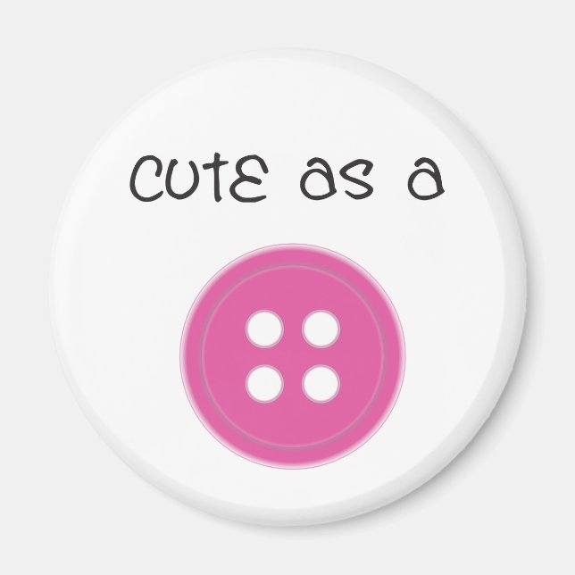Cute som knapp - flicka magnet (Framsidan)