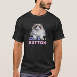 Cute som knapp Kattunge T Shirt