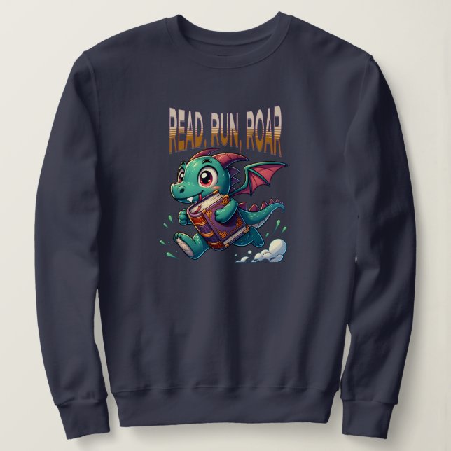 Cute som kör Bok Dragon T Shirt (Design framsida)
