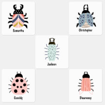 Cute som kryp färglös personlig back to school