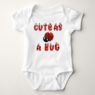 Cute som Kryp LadyBug Baby-dräkt T Shirt