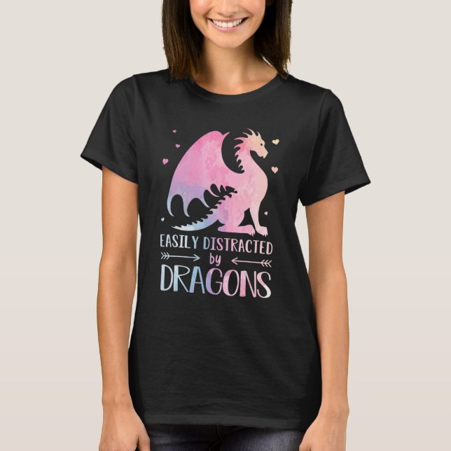 Cute som lätt distraherats av Dragons Pastel Småba T Shirt (Framsida)