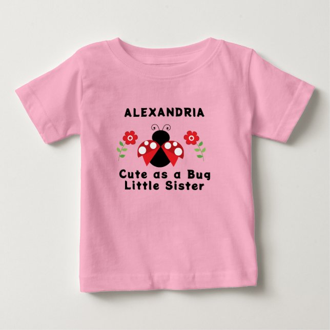 Cute som Nyckelpiga Little Sister T-Shirt (Framsida)