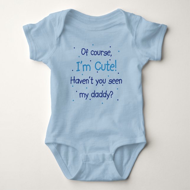 Cute som pappa Blue Tee (Framsida)