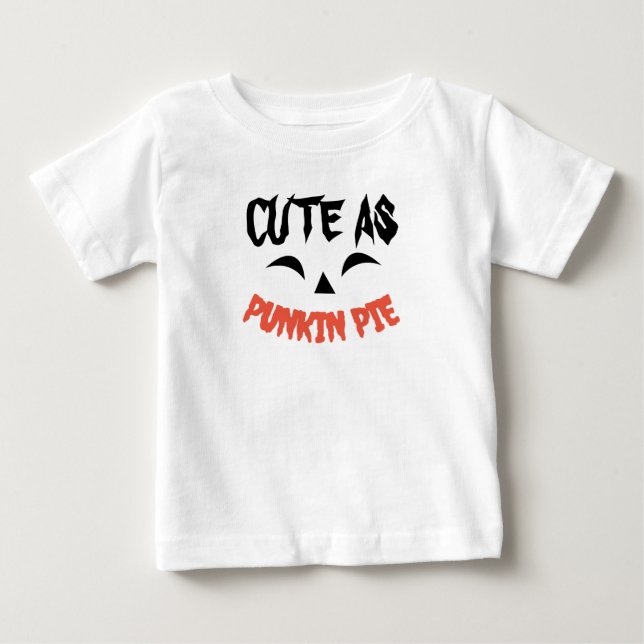 Cute som Pumpkin Paj Halloween Småbarn Tee (Framsida)